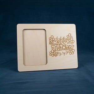 Laser Engraved Wooden Birthday Photo Frame