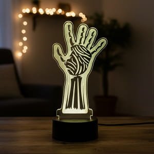 Laser Engraved Zombie Hand 3D Illusion LED Night Light