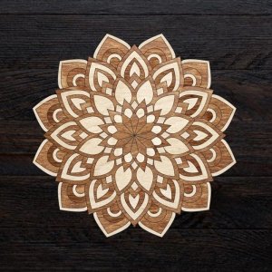 Layered Wood Mandala Wall Art Laser Cut File