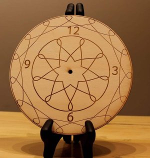Lines on the Dial Engraved Clock Laser Cut File