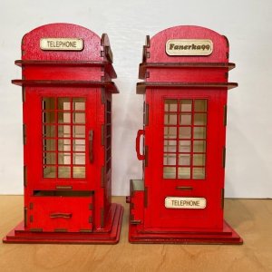 London Phone Booth Pencil Holder Laser Cut File