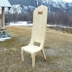 Long Back Wooden Layered Chair Laser Cut File