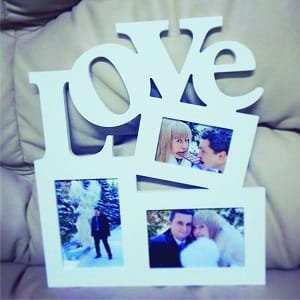 Love Photo Frame Collage Laser Cut Wooden Multi Picture Wall Decor