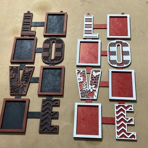 Love Wall Picture Frame Collage Laser Cut File