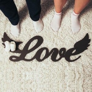 Love Word Art with Wings Decoration Laser Cut File