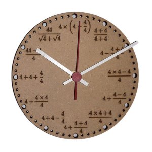 Math Lover Wooden Wall Clock Laser Cut File
