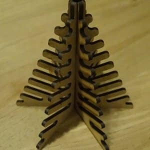 Mini Six Sided Christmas Tree Laser Cut DXF File