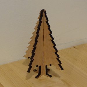 Mini Tabletop Christmas Tree Laser Cut DXF File