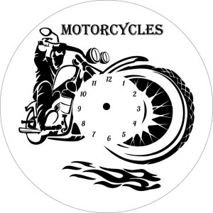 Motorcycle Wall Clock Laser Cut File