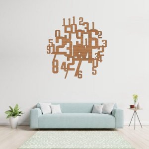 Numbers Wall Clock Laser Cut File