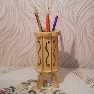 Octagonal Table Pencil Holder Stand Laser Cut File
