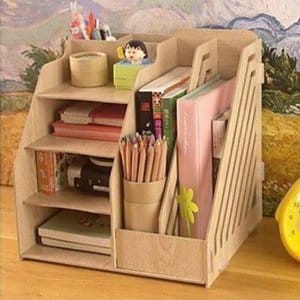 Office Desk Organizer for Stationery and Books Laser Cut File