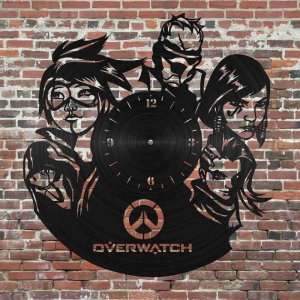 Overwatch Band One Vinyl Record Wall Clock Laser Cut File