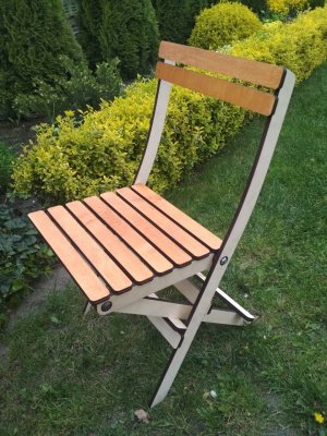 Patio Wood Folding Chair Laser Cut File