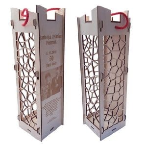 Plywood Cut Out Template for Wine Box Laser Cut File