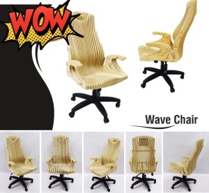 Plywood Parametric Office Chair Laser Cut File