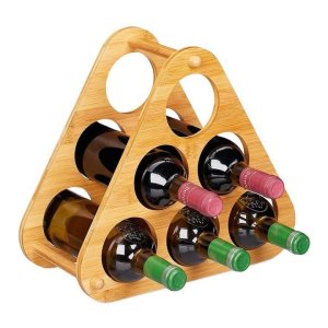 Portable Triangle Wine Rack Bottle Holder Laser Cut File