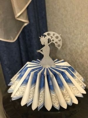 Princess with Umbrella Napkin Holder Laser Cut File