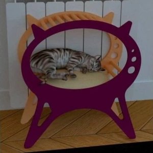 Raised Pet Bed Cat Lounger Laser Cut File