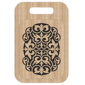 Rectangle Cutting Board with Handle Laser Cut File