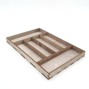 Rectangle Divided Serving Tray Laser Cut File