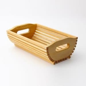 Rectangular Basket Wooden Fruit Serving Tray with Handle Laser Cut File