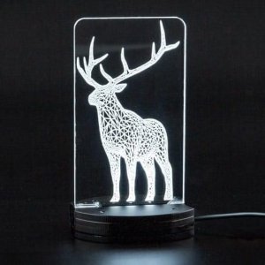 Reindeer 3D Optical LED Illusion Lamp DXF File