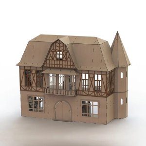 Renan House Europe Model Dollhouse Laser Cut File