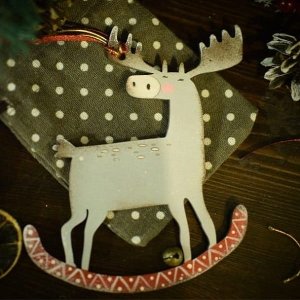 Rocking Reindeer Hanging Toy Laser Cut File
