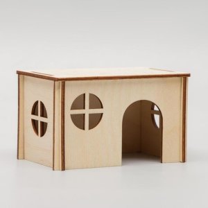 Rodents House with Flat Roof Laser Cut File