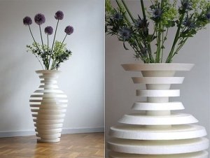 Round Layered Flower Vase Laser Cut File
