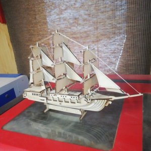 Sailing Boat Wood Model Laser Cut File