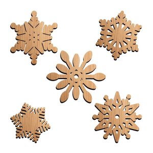 Snowflake Cutout Shapes for Crafts Laser Cut File