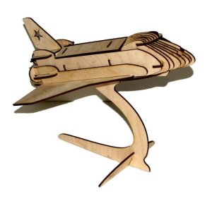 Space Shuttle Orbiter on Stand 3D Wooden Model Kit Laser Cut File