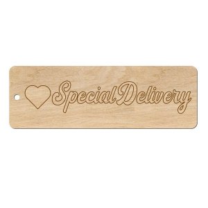 Special Delivery Valentine Day Gift Tag Laser Cut File
