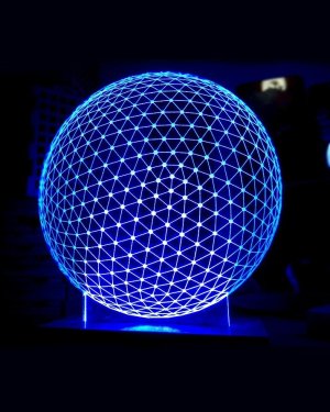 Sphere 3D Illusion LED Night Light Lamp Laser Engraving File