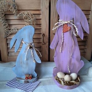 Standing Rabbit Egg Holder Easter Decoration Laser Cut File