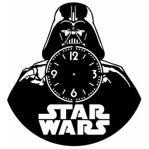 Star Wars Darth Vader LP Record Clock Laser Cut File