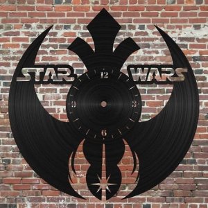 Star Wars Rebel Alliance Vinyl Record Wall Clock Laser Cut File