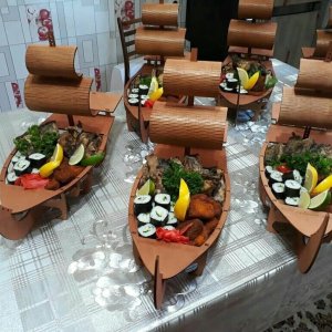 Sushi Boat Serving Tray Laser Cut File