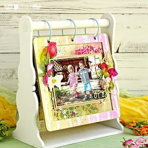 Tabletop Photo Display Stand Laser Cut Easel for Scrapbooks and Mini Albums