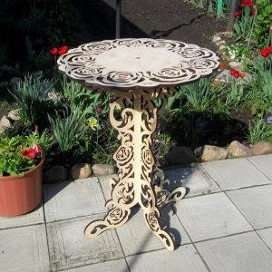 Tall Cake Stand Wooden Table Laser Cut File