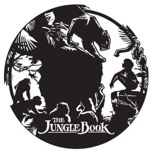 The Jungle Book Vinyl Wall Clock Laser Cut File