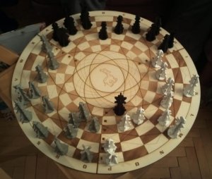 Three Man Chess Board Set Laser Cut File