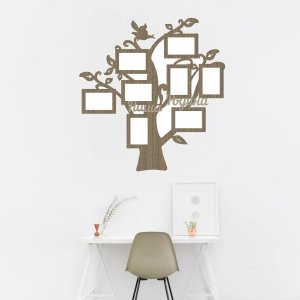 Tree is Our Home Family Photo Frame Laser Cut File