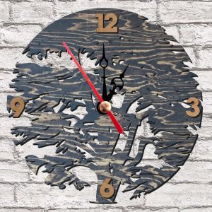 Tree Wall Clock Design for Home Decor Laser Cut File
