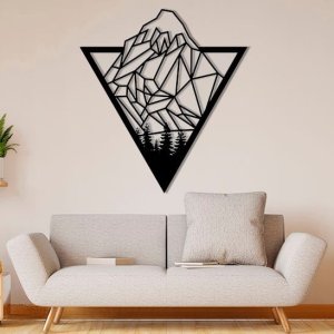 Triangle Mountains Panel Wall Art Laser Cut DXF File