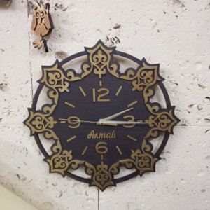 Two Layers Wooden Wall Clock Laser Cut File