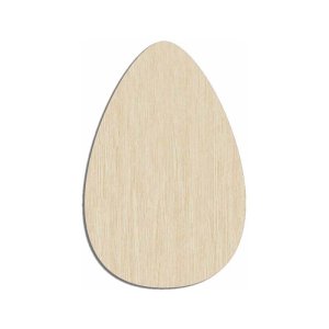Unfinished Wood Easter Egg Cutout for Craft Laser Cut File