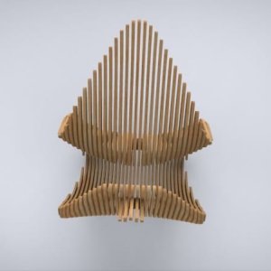 Unique Parametric Rocking Chair Laser Cut File